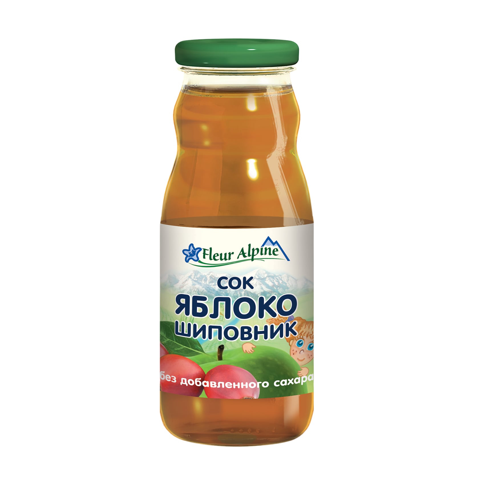 Дитячий сік Fleur Alpine Organic Яблуко-шипшина, від 5 місяців, 200 мл
