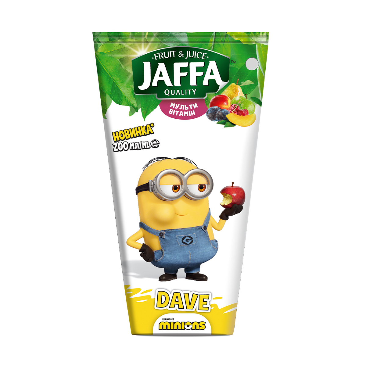 Дитячий сік JAFFA Minions Dave Мультивітамін, 200 мл